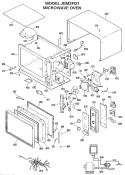 MICROWAVE OVEN Diagram and Parts List for JEM2F01  General Electric Microwave
