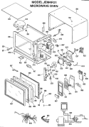 MICROWAVE OVEN Diagram and Parts List for JEM4F01  General Electric Microwave
