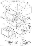 MICROWAVE OVEN Diagram and Parts List for JEM7F01  General Electric Microwave
