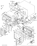 Section Diagram and Parts List for JE88002  General Electric Microwave