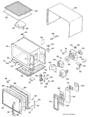 Section Diagram and Parts List for JE1425G01  General Electric Microwave