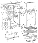 Section Diagram and Parts List for TBF16AJBL  General Electric Refrigerator