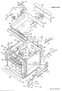 LOWER OVEN Diagram and Parts List for JKP38G*J1  General Electric Wall Oven