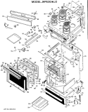 Section Diagram and Parts List for JHP63G*J2  General Electric Range