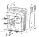Part Location Diagram of WR71X1688 GE SHELF DOOR MODULE Assembly