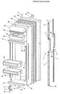 FRESH FOOD DOOR Diagram and Parts List for TFX27EHD  General Electric Refrigerator