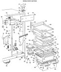 FRESH FOOD SECTION Diagram and Parts List for TFX27FHD  General Electric Refrigerator