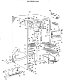 FREEZER SECTION Diagram and Parts List for TFX22ZHB  General Electric Refrigerator