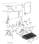 Section Diagram and Parts List for TFX22ZHB  General Electric Refrigerator