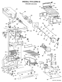 FREEZER SECTION Diagram and Parts List for TFX22RHB  General Electric Refrigerator