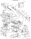 Section Diagram and Parts List for TFX24EHB  General Electric Refrigerator