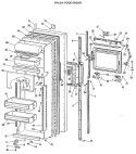 FRESH FOOD DOOR Diagram and Parts List for TFX24FHB  General Electric Refrigerator