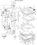FRESH FOOD SECTION Diagram and Parts List for TFX24FHB  General Electric Refrigerator