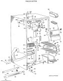 Part Location Diagram of WR17X2128 GE COVER EVAP.