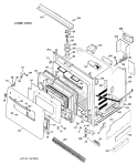 LOWER OVEN Diagram and Parts List for JKP27*J2  General Electric Wall Oven