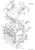 LOWER OVEN Diagram and Parts List for JKP38G*J2  General Electric Wall Oven