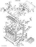LOWER OVEN Diagram and Parts List for JKP61G*J2  General Electric Microwave Oven Combo