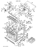 LOWER OVEN Diagram and Parts List for JKP77G*J2  General Electric Microwave Oven Combo