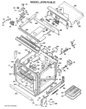 LOWER OVEN Diagram and Parts List for JKP67G*J2  General Electric Microwave Oven Combo