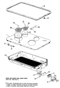 Section Diagram and Parts List for JP656B*C3  General Electric Cooktop
