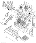 Section Diagram and Parts List for JBP22*J3  General Electric Range