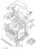 Section Diagram and Parts List for JKP07*J3  General Electric Wall Oven