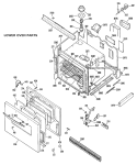 LOWER OVEN PARTS Diagram and Parts List for JKP27*J3  General Electric Wall Oven