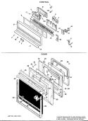 CONTROL Diagram and Parts List for JKP16G*J3  General Electric Wall Oven