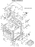 UPPER OVEN PARTS Diagram and Parts List for JKP38G*J3  General Electric Wall Oven