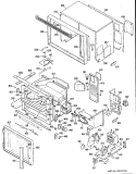 Section Diagram and Parts List for JKP77G*J3  General Electric Microwave Oven Combo