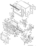 Section Diagram and Parts List for JKP67G*J3  General Electric Microwave Oven Combo