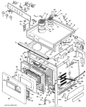 Part Location Diagram of WB56X6063 GE DOOR PANEL White