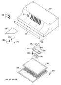 Section Diagram and Parts List for JN334*J1  General Electric Range Hood