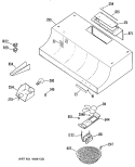 Section Diagram and Parts List for JV332*J1  General Electric Range Hood
