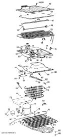 Section Diagram and Parts List for TBF14VGB  General Electric Refrigerator