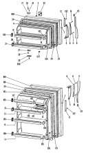 Section Diagram and Parts List for TBF14XGRL  General Electric Refrigerator
