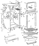 Section Diagram and Parts List for TBF16SGRL  General Electric Refrigerator