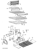 Section Diagram and Parts List for TBX18SKBR  General Electric Refrigerator