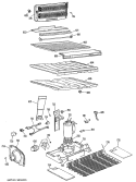 Section Diagram and Parts List for TBX18KKBR  General Electric Refrigerator