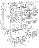 Section Diagram and Parts List for TBX18ZKBR  General Electric Refrigerator