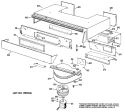 Section Diagram and Parts List for JHP56G*J3  General Electric Range