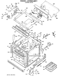 LOWER OVEN Diagram and Parts List for JKP68G*K1  General Electric Microwave Oven Combo