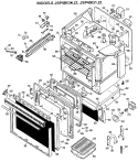 Section Diagram and Parts List for JSP49G1J2  General Electric Range