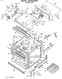 LOWER OVEN Diagram and Parts List for JKP62G*K1  General Electric Microwave Oven Combo