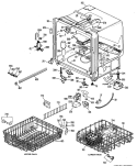 Section Diagram and Parts List for GSD3000W01  General Electric Dishwasher
