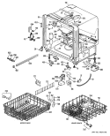 Section Diagram and Parts List for GSD3000B02  General Electric Dishwasher