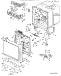 Section Diagram and Parts List for GSD900G-01WA  General Electric Dishwasher
