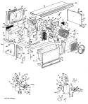 Section Diagram and Parts List for A3B789DAALD2  General Electric Air Conditioner