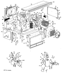 Section Diagram and Parts List for A3B583DAASQ2  General Electric Air Conditioner