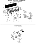 BACKSPLASH & COIN BOX ASSEMBLY Diagram and Parts List for WWC7500FBL  General Electric Washer